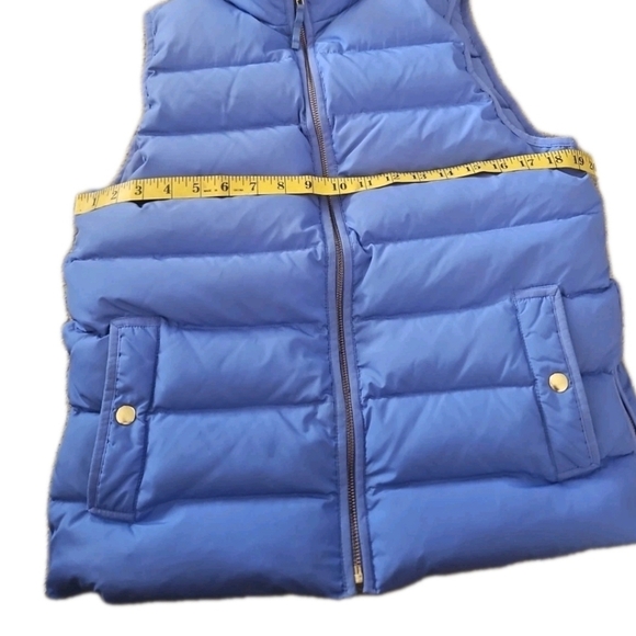 J.Crew Womens Mountain Puffer Perrywinkle Blue Quilted Lightweight Down Vest M - Picture 11 of 15
